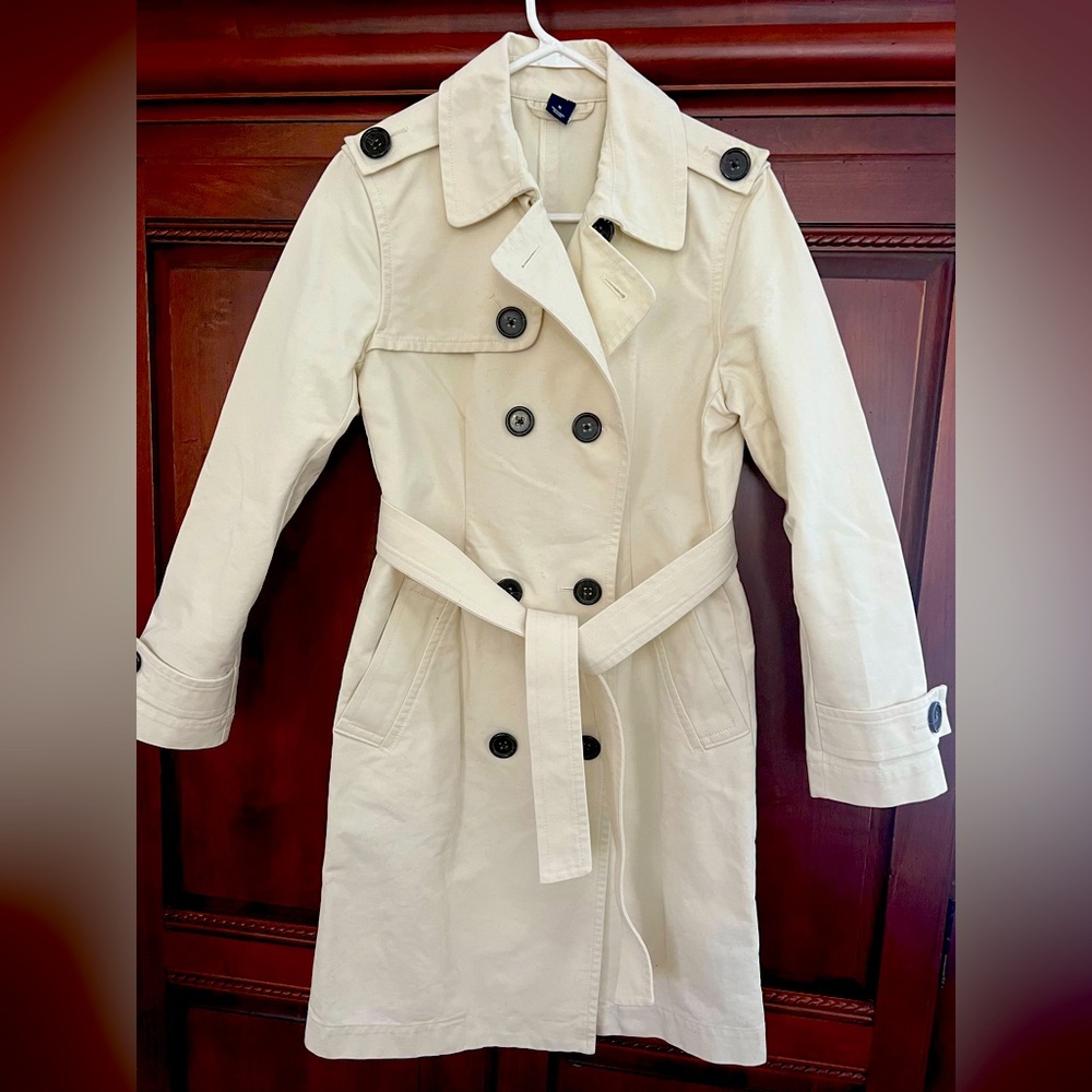 100% Cotton Trench Coat/ water resistant.